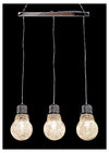 3 Lamp Bulb Light, Glass, Clear