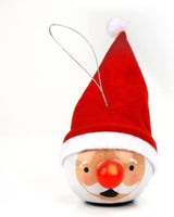 Widdop LED Santa Christmas baubles set of six