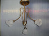 Elegant 3 Light Mains Halogen Antique Brass/Floral