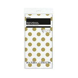 Unique royal blue and white polka dot plastic tablecloth
