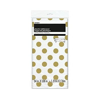 TABLECLOTH PLASTIC - POLKA DOT BLUE
