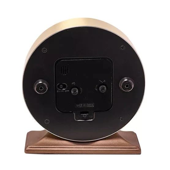Black dial William Widdop gold-tone alarm clock