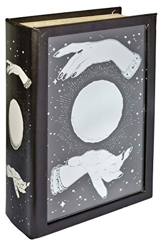 Febland Mirror Crystal Ball Storage Book Box, Grey/Black, Small