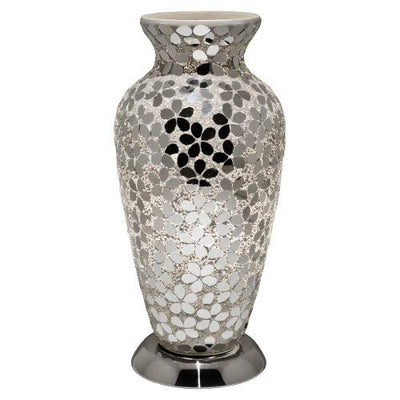 Mosaic Glass Vase Lamp - Mirrored Flower