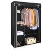 AROME PUR black double canvas wardrobe with rail and shelves – 158cm