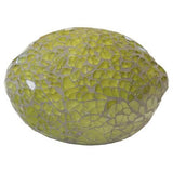 Green mosaic glass lemon ornament 9cm