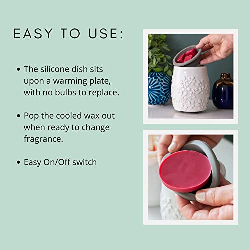 Candle Warmers Etc. Grey Hobnail Flip Dish wax melt warmer
