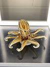 Febland Mini Glass Octopus Paperweight Ornament, Yellow, Small