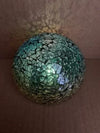 Battery Operated Glass Mosaic Tealight Balls (GREEN)