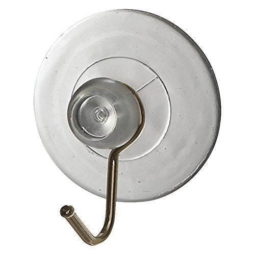 Premier 32mm clear suction cups with metal hooks pack of 12