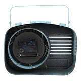Hometime blue retro radio metal mantel clock – 20cm