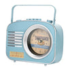Hometime blue retro radio metal mantel clock – 20cm