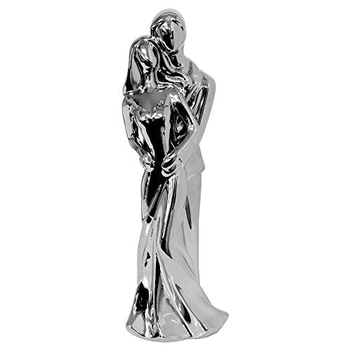 Febland chrome ceramic wedding couple figurine – 37cm