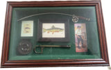 Rustic fisherman fishing wall art display
