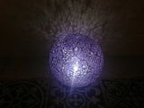 Purple mosaic glass flickering orb light 10cm