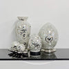 Mosaic Glass Egg Lamp - Mirrored Art Deco