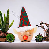 Widdop LED elf Christmas baubles set of six