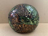 Battery Operated Glass Mosaic Tealight Balls (GOLD)