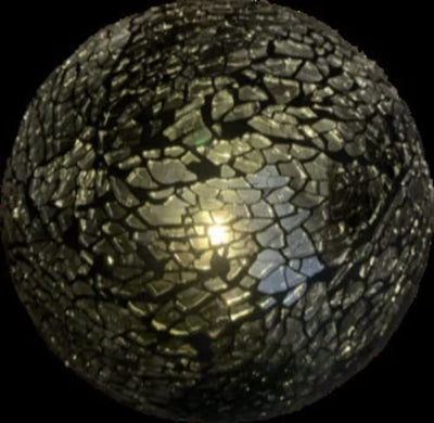 Battery Operated Glass Mosaic Tealight Balls (GOLD)
