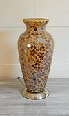 Febland Brown Flower Tile Mosaic Vase Lamp