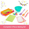 Nadiya Hussain Savoury Baking Set, Great British Bake Off Winner Kids Kitchen Utensils and Accessories, , Children Silicone Cooking Equipment, Includes Spoon, Mixing Bowl and Apron