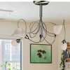 5 Bulb Silver Ceiling Light with Adjustable arms