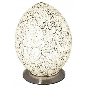 Febland LM74W Mosaic Egg Lamp in White