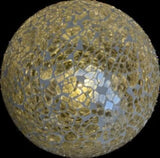 Battery Operated Glass Mosaic Tealight Balls (CLEAR)