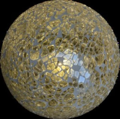 Battery Operated Glass Mosaic Tealight Balls (CLEAR)