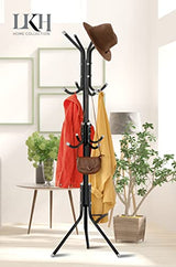 LKH black metal coat stand with hooks – 170cm