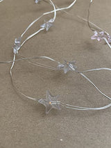 Pink star battery fairy lights approx. 2m long