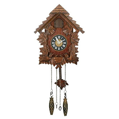 Traditional Cuckoo Wall Quartz Clock by Widdop & Bingham,Brown,28 cm