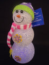 27cm colour-changing pastel snowman Christmas decoration