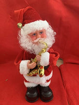 27cm animated musical Santa with saxophone