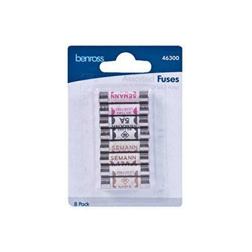 Eight-pack mixed UK household plug fuses – 3A, 5A and 13A