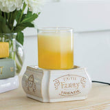 Candle Warmers Etc. 2-in-1 candle and wax melt warmer with Faith Family Friends design