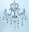 MC100-3-44cm 3 Light Chrome Crystal Chandelier Ceiling Fitting.
