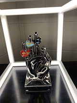 Febland silver ceramic OK hand sculpture