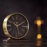 William Widdop black and gold mantel alarm clock