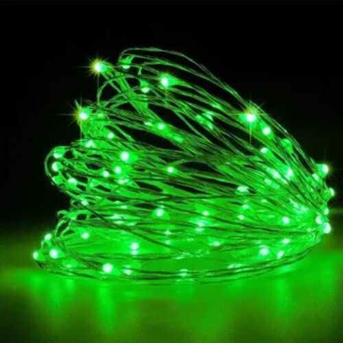 20 green LED copper wire fairy lights