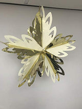 Cream and gold small star foil Christmas ceiling decoration