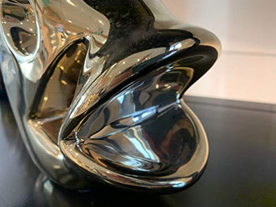 Febland Gold Ceramic Skeletal Fish Sculpture, Small
