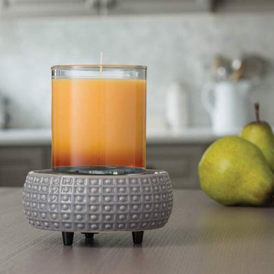 Candle Warmers Etc 2 in 1 Candle & Fragrance Warmer Scented Candles Wax Melts or Essential Oil Slate Fitted with UK Plug