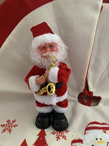 27cm animated musical Santa with saxophone