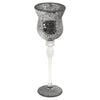 Black mosaic glass candle holder 38cm