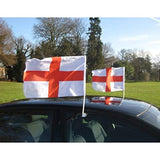 England St George's Cross car flags two pack