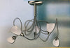 5 Bulb Silver Ceiling Light with Adjustable arms