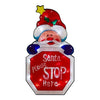 The Christmas Workshop 70420 LED Santa Stop Here Christmas Window Light / Metallic Silhouette Light / Indoor Christmas Decoration / Battery Operated / 45cm x 24cm