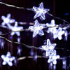 20 white star LED copper wire fairy lights