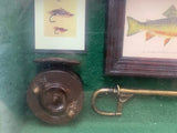 Rustic fisherman fishing wall art display